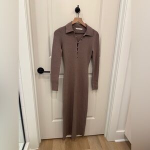 Abercrombie & Fitch Taupe Ribbed Dress